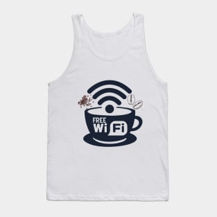 Sticker for business free wifi Tank Top